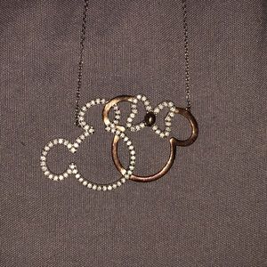 Interlocking Mickey & Minnie Necklace